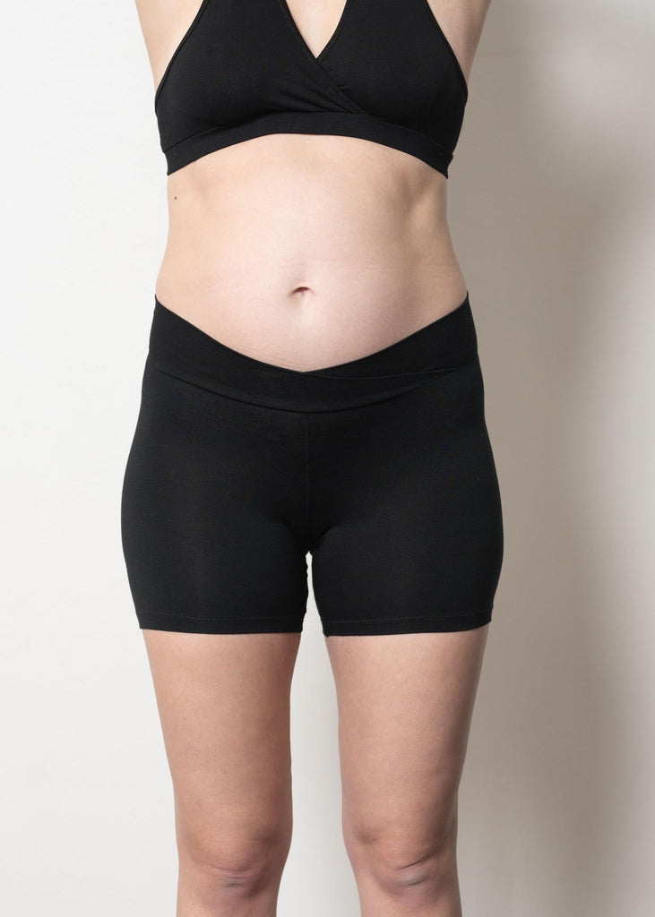 bike shorts - black - úton: maternity and postpartum essentials