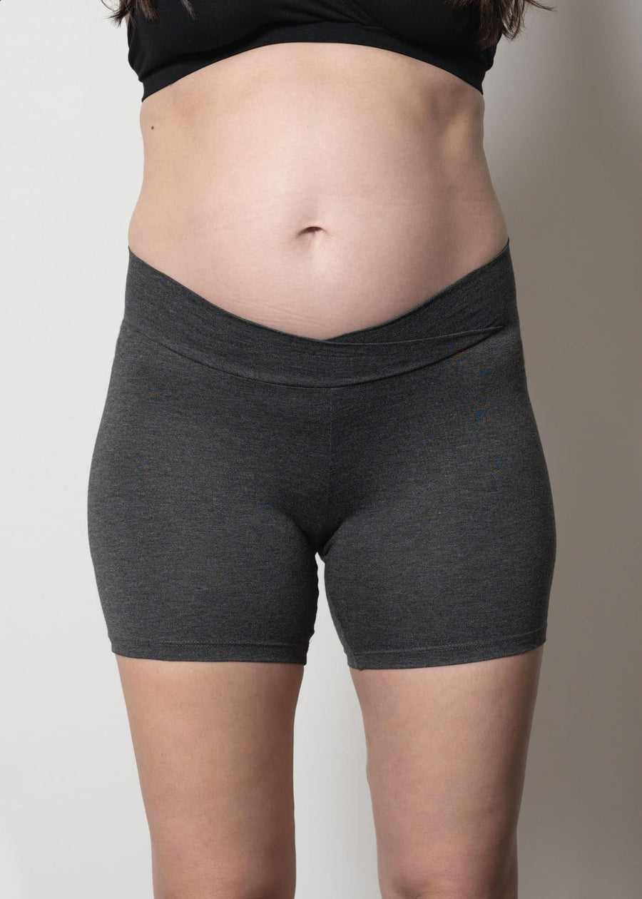 Premium bamboo maternity bike shorts