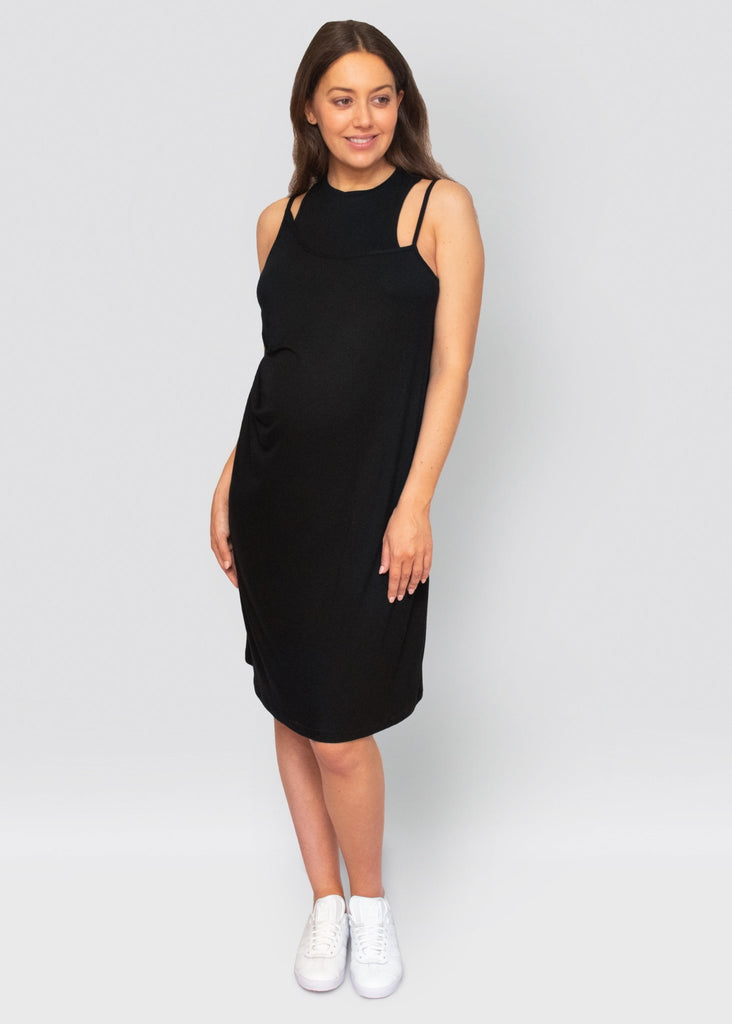 essential dress - black - úton: maternity and postpartum essentials