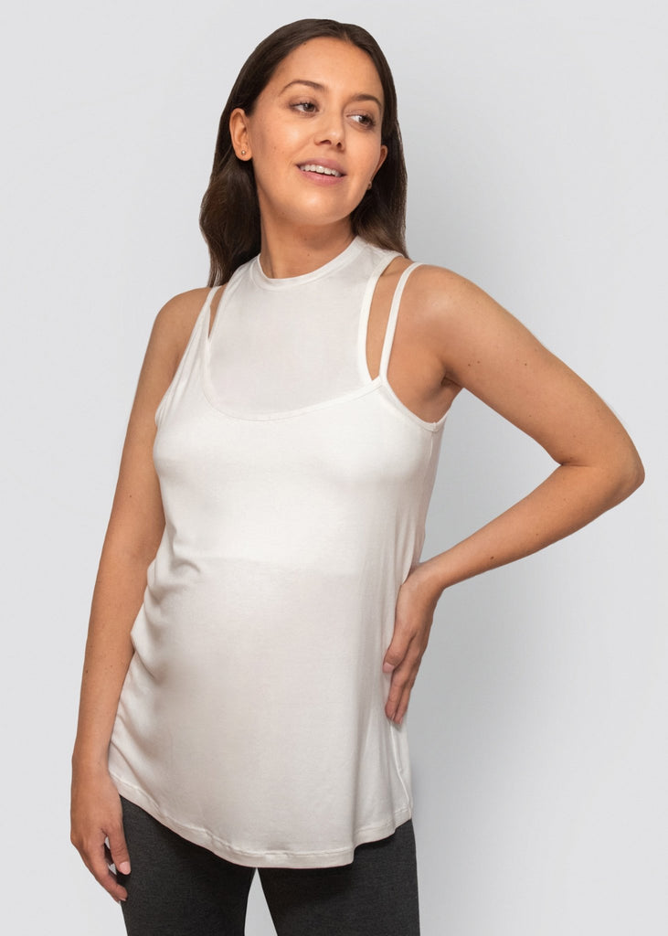 essential singlet - white - úton: maternity and postpartum essentials