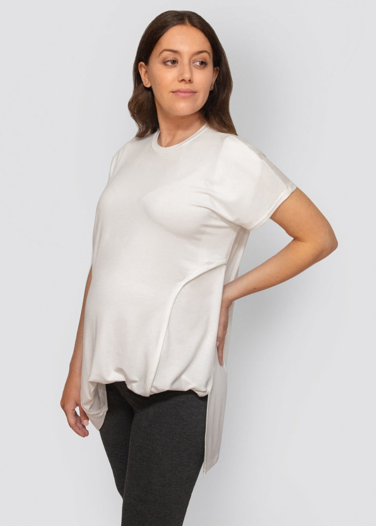 relaxed tee - white - úton: maternity and postpartum essentials